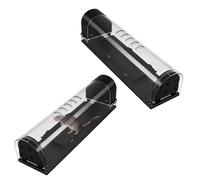 Trappola per topi viva - Trappola per topi umana con copertura trasparente (confezione da 2), trappola viva multiuso per ratti, animali domestici e bambini, ideale per uso interno ed esterno