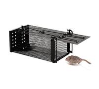 Trappola per topi vivi, Trappola per topi Premium XXL Trappola per cibo per topi altamente sensibile, Trappola adatta agli animali e riutilizzabile, Adatta per Magazzini da giardino (Nero)