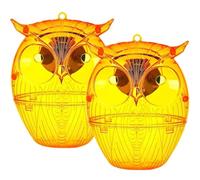 Trappola per vespe, 2 pezzi, efficace per e vespe, cattura alveare con luce a LED solare, riutilizzabile, gialla da appendere, per fattoria, giardino, patio, cortile, uso esterno