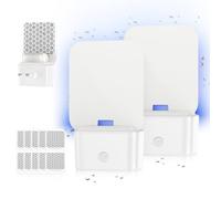 Trappole Acchiappa Ciliegio Mosche, Trappola Adesiva con UV Lampada Antizanzare Elettrica 2 Pezzi, Trappola Appiccicose Anti Zanzare Trappolaper Mosche Zanzare Trappolaper Formiche (10 trappole)