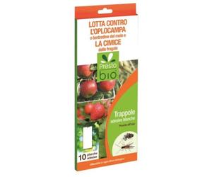 TRAPPOLE ADESIVE BIANCHE TENTREDINE MELO CIMICE FRAGOLE PRESTO BIO 10 PZ