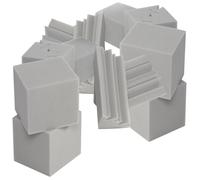 Trappole per Bassi Acustici 16 Pezzi in Spugna per Studio | Assorbimento del Suono, Alta Densità e Ritardo di Fiamma, Forme Piramide e Cubo, per Home Theater