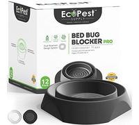 Trappole per Cimici dei Letti - Confezione da 12 | Trappole Intercettatori Bed Bug Blocker (Pro) (Nera) | Monitor, Rilevatore e Trappola per le Gambe del Letto