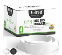 Trappole per Cimici dei Letti - Confezione da 4 | Bed Bug Blocker (Pro) Intercettori Trappole (Bianca) | Monitor, Rilevatore e Trappola per le Gambe del Letto