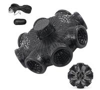 Trappole per Esche - Gabbia di gamberi Pieghevoli Portatile con Design Netto a 8 Fori | Granchio Crab Shrimp Lere Trap | Costruzione in Rete Durevole | Accessorio di Cattura Facile per la, la r