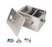Trappole per Grassi Commerciali per Ristoranti Sottolavello, Intercettatore Superiore in Acciaio Inossidabile, Separatore Di Olio e Acqua per Acque Reflue per Cucine Di Hotel/40*25*23Cm/16*10*9In