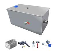 Trappole per Grassi Commerciali, Trappola per Grassi Intercettatrice Sottolavello, Separatore Olio-Acqua in Acciaio Inossidabile per Cucina e Ristorante/30 * 20 * 20Cm/12 * 8 * 8In