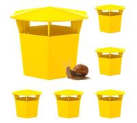 Trappole per lumache, da giardino, 6 pezzi, per lottare contro lumache, ecologiche, per lumache, senza sostanze chimiche, sicura e pulita, anti-lumache (giallo)