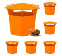 Trappole per lumache, da giardino, 6 pezzi, per lottare contro lumache, ecologiche, per lumache, senza sostanze chimiche, sicura e pulita, anti-lumache (arancione)