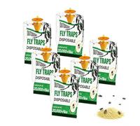 Trappole per mosche per esterni, confezione da 6, per aggiungere acqua, trappole per insetti volanti, trappole portatili usa e getta per cortile, ranch, fattoria, fienile, patio, aree della spazzatura