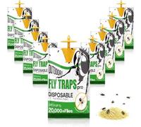 Trappole per mosche per esterni, confezione da 9, per aggiungere acqua, trappole per insetti volanti, trappole portatili usa e getta per cortile, ranch, fattoria, fienile, patio, aree della spazzatura