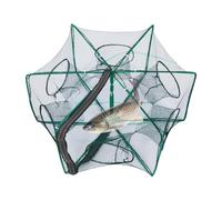 Trappole per pesci da pesca, Reti da pesca | Trappole da pesca con cerniera a 6 fori,Trappola da pesca leggera multiuso, da pesca per granchi e gamberi