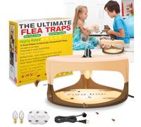 Trappole per pulci per all'interno della tua casa, nuova trappola per cimici da letto con ricariche leggere e cuscinetti adesivi, trappole elettroniche per moscerini per interni e per casa (giallo