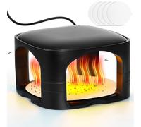 Trappole per pulci per casa, bombe antipulci che uccidono pulci e uova, trappola leggera per pulci con base riscaldata e 5 dischi di colla, non tossico e naturale, cattura pulci per tappeti da letto