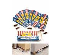 Trappole per scarafaggi, confezione da 10 trappole per scarafaggi con colla appiccicosa, attrattive per alimenti, atossiche, per interni ed esterni, per cucina, casa, garage e capannone