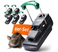 Trappole per Topi 6 Pz. GARDIGO® Trappola a Scatto di Precisione Riutilizzabile