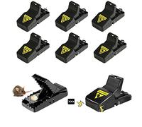 Trappole per topi a percussione, Onvavient 6 pezzi Trappola per topi Trappola per topi riutilizzabile con tazza per esca rimovibile Trappola a percussione per casa, cucina e giardino - 10.5*6.5*5cm