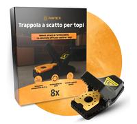 Trappole per topi a scatto Set da 8 Extra sensibili da 15 g Forza di impatto 800