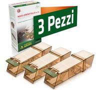 ® 3X Trappole per Topi | Cattura Topolini Vivi, Senza Uccidere | Trappola per To