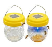 Trappole per vespe, 2PCS Trappola Calabroni Solare, Trappola per appendere | Trappole vespe e calabroni,Trappoles per vespes da appendere,Luce LED Attira Zanzare,per frutteto,fattoria,giardino,terrazza