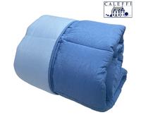 Piumone Trapunta Caleffi Singola Pagoda Azzurro Microfibra Stropicciata Piumone