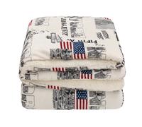 Trapunta coperta plaid due strati vellutata morbida sherpa pile matrimoniale