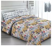 TRAPUNTA COPRILETTO INVERNALE 300 GR COTONE VINTAGE BANDIERE MADE IN ITALY