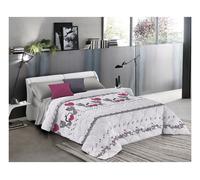 TRAPUNTA COPRILETTO INVERNALE COTONE 300 GR GATTINI LOVE CUORE GRIGI MATRIMONIAL