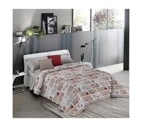 TRAPUNTA COPRILETTO INVERNALE COTONE 300 GR SHABBY CUORE BEIGE MATRIMONIALE