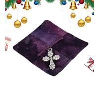 Trapunta di preghiera con Scrittura, Trapunta di preghiera fatta a mano - Copriletto tascabile con cartello da tavolo | Trapunte di poesie di simbolismo di supporto emotivo, trapunta delle Scritture