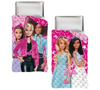 TRAPUNTA DOUBLE FACE BARBIE COPERTA PIUMONE INVERNALE 350 GSM LETTO SINGOLO