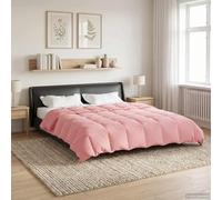 Trapunta estiva imbottita rosa, in microfibra, 200 x 220 cm, traspirante, facilmente lavabile, con morbida imbottitura, ideale per le calde notti estive e chi soffre di allergie, comfort per la camera