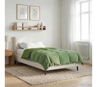 Trapunta estiva imbottita, verde, 135 x 200 cm, in microfibra, leggera e traspirante, con morbido lato in velluto e certificato Oeko-Tex, per un clima piacevole durante il sonno