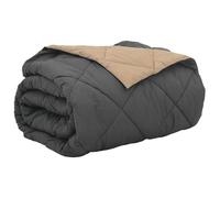 Trapunta estiva in microfibra, 240 x 200 cm, antracite, grigio talpa, trapunta traspirante per clima caldo, facile da pulire, certificata Oeko-Tex®, piumino leggero per il comfort della camera da