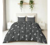 Trapunta estiva lavabile, 160 x 200 cm, per ragazzi e ragazze, Minimalismo, trapuntata morbida in microfibra, con stampe di uccellino, cartone animato, leggera, traspirante, coperta per letto