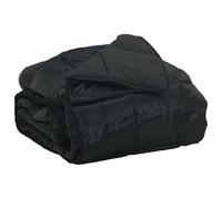 Trapunta estiva nera 135x220 cm in raso e microfibra, trapunta leggera con imbottitura in poliestere, assorbe l'umidità, anallergico, antipiega, ideale per le calde notti estive