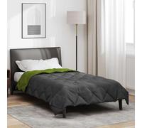 Trapunta estiva verde antracite, 200 x 135 cm, in microfibra, leggera e traspirante, per clima caldo, lavabile, certificata Oeko-Tex, ideale come piumino per il comfort della camera da letto