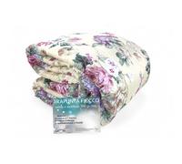 Trapunta Fiocco Sanderson Fiore Fondo Beige Invernale, Piumone Caldo 300 gr/mq,