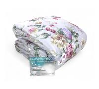 Trapunta Fiocco Sanderson Fiore Fondo Grigio Invernale, Piumone Caldo 300 gr/mq,