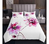 Trapunta Floreale Set Acquerello Fiore Trapuntato Copriletto Per Bambini Ragazzi Ragazze Bambini Fiori Coverlet Ultra Morbido Botanico Floreale Stampato Trapuntato Letto260x240cm