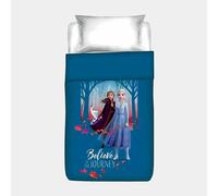 TRAPUNTA FROZEN ANNA ED ELSA SINGOLA 1 PIAZZA NUOVO DISEGNO 170x260 AZZURRO