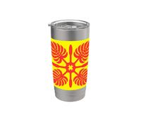 Trapunta hawaiana modello Royal Hawaii Ali'i Island Heritage Bicchiere termico in acciaio inox doppia parete