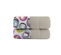 Trapunta Invernale 1 Piazza e Mezzo Stampata in Microfibra 200gr Cerchi Astratti