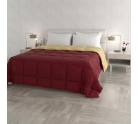Italian Bed Linen Trapunta Invernale Elegant, Microfibra, Bordeaux/Panna, 2 Piazze