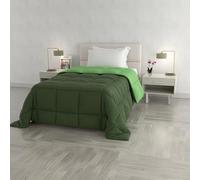 MB Home Italy Italian Bed Linen Trapunta Invernale Elegant, Microfibra, Verde Scuro/Verde Mela, 1 Piazza e Mezza