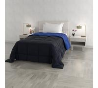 Trapunta invernale DoubleFace Singola ELEGANT, Made in Italy - Piumino Reversibile Bicolore in Morbida Microfibra 300gr/mq - Piumone Lavabile in Lavatrice BluScuro/Royal