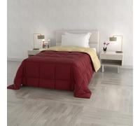 Trapunta invernale DoubleFace Singola ELEGANT, Made in Italy - Piumino Reversibile Bicolore in Morbida Microfibra 300gr/mq - Piumone Lavabile in Lavatrice Bordeaux/Panna