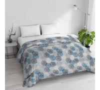 Italian Bed Linen BASIC Trapunta imbottita e stampata, invernale, Soffioni Blu, Matrimoniale 250x245cm