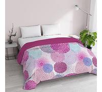 Trapunta Invernale Imbottita Letto Matrimoniale 250x245cm DoubleFace BASIC fantasia RAINBOW, Made in Italy - Piumino Reversibile in morbida Microfibra 200gr/mq - Piumone Lavabile in Lavatrice