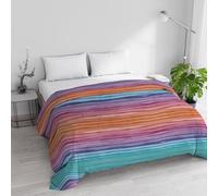 Trapunta Invernale Imbottita Letto Matrimoniale 250x245cm DoubleFace BASIC fantasia RAINBOW, Made in Italy - Piumino Reversibile in morbida Microfibra 200gr/mq - Piumone Lavabile in Lavatrice